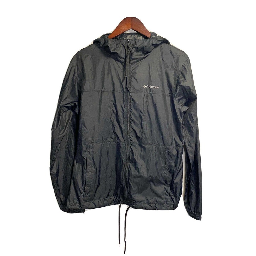 Columbia Women’s Windbreaker Full Zip Hooded Jacket Lightweight Black Size Small